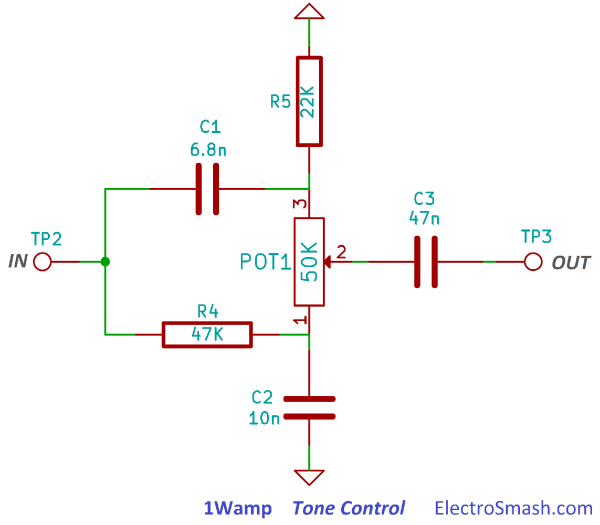 1wamp tone control circuit