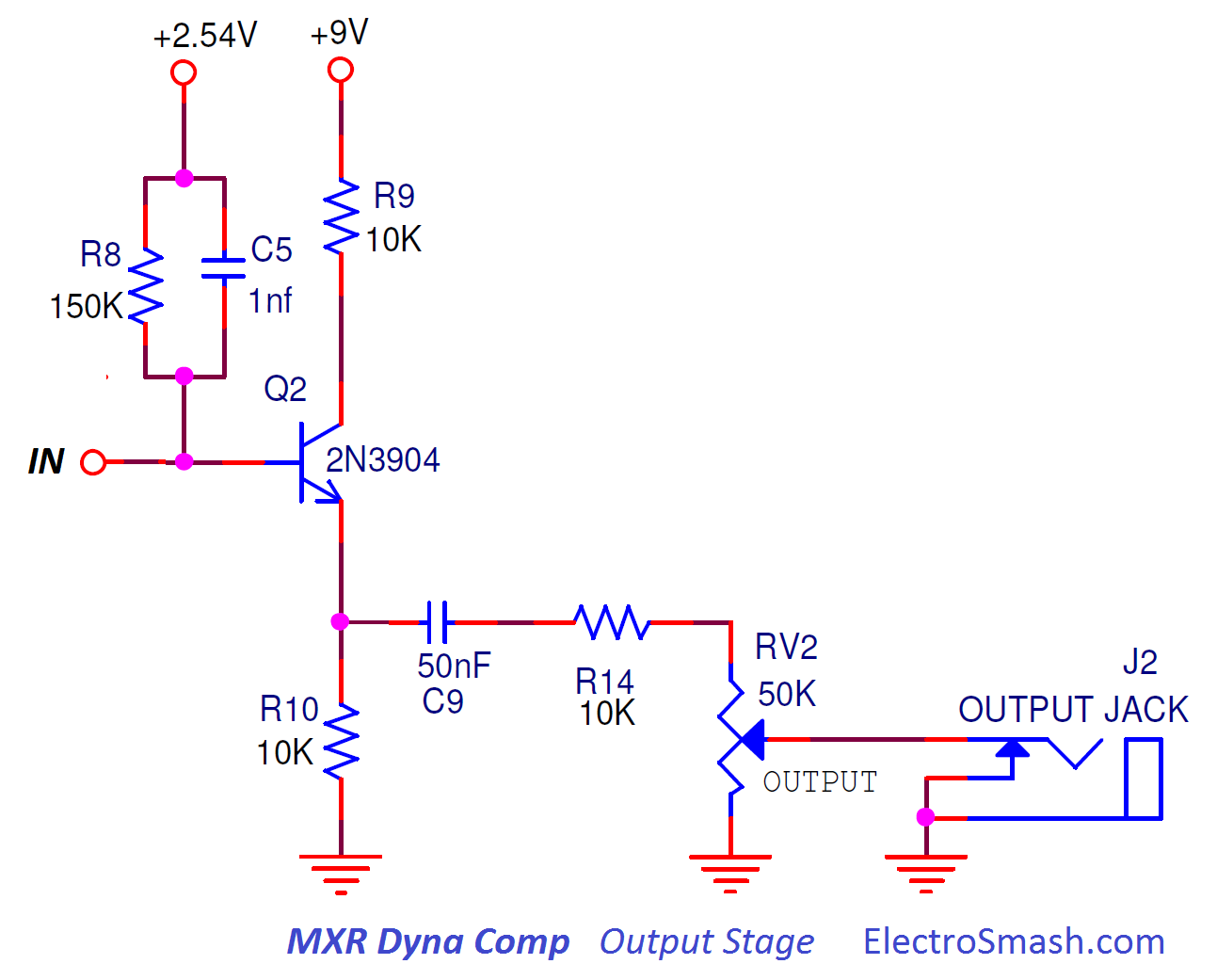 mxr dyna comp output stage